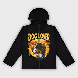 Ветровка с капюшоном женская Любитель Собак Dog Lover, цвет: 3D-черный