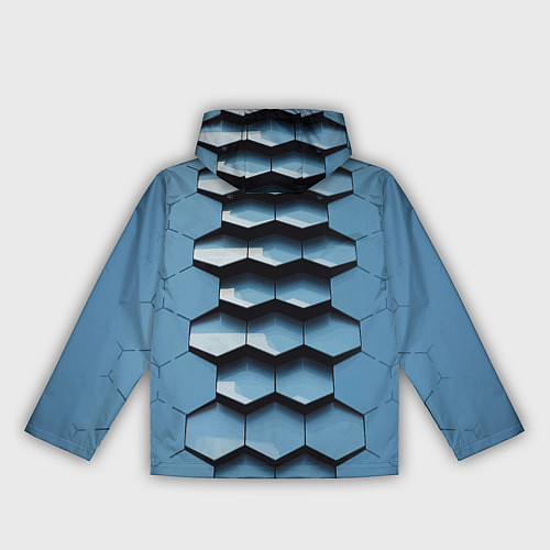 Женская ветровка Соты узор авангард / 3D-Белый – фото 2