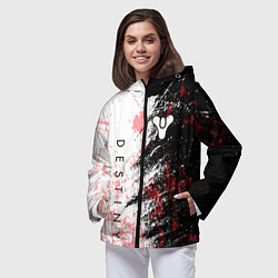 Ветровка с капюшоном женская Destiny Кровавые пятна, цвет: 3D-черный — фото 2