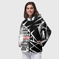 Ветровка с капюшоном женская LA CASA DE PAPEL БУМАЖНЫЙ, цвет: 3D-черный — фото 2