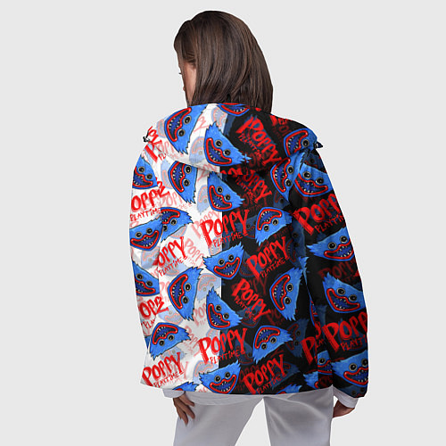 Женская ветровка POPPY PLAYTIME ПОППИ ПЛЕЙТАЙМ ХАГГИ ВАГГИ УЗОР / 3D-Черный – фото 4