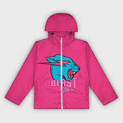 Ветровка с капюшоном женская Mr Beast Gaming Full Print Pink edition, цвет: 3D-белый