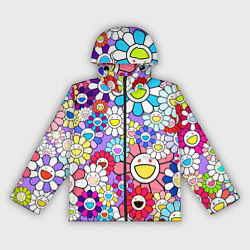 Ветровка с капюшоном женская Цветы Takashi Murakami, цвет: 3D-черный