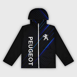 Ветровка с капюшоном женская ПЕЖО, Peugeot, цвет: 3D-белый