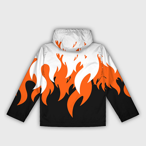 Женская ветровка Оранжевый Огонь / 3D-Черный – фото 2