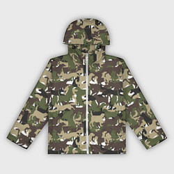Ветровка с капюшоном женская Камуфляж из Собак Camouflage, цвет: 3D-белый
