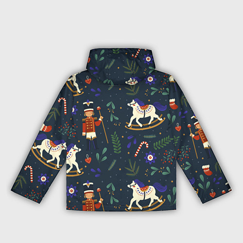 Женская ветровка Щелкунчик паттерн с лошадкой / 3D-Белый – фото 2