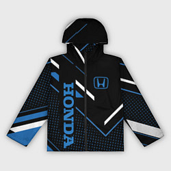 Ветровка с капюшоном женская HONDA, ХОНДА ГЕОМЕТРИЯ, цвет: 3D-черный