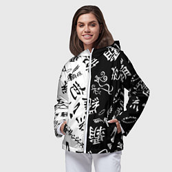 Ветровка с капюшоном женская Tokyo Revengers Black & White, цвет: 3D-белый — фото 2