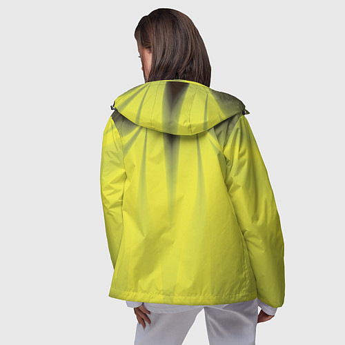 Женская ветровка Орхидея в желтом Абстракция Дополнение 541-1 / 3D-Черный – фото 4