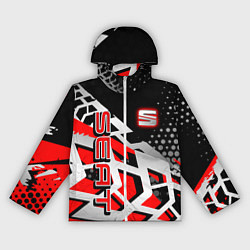 Ветровка с капюшоном женская SEAT СЕАТ, цвет: 3D-белый