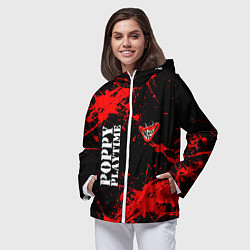 Ветровка с капюшоном женская POPPY PLAYTIME ИГРА ПОППИ ПЛЕЙТАЙМ ХАГГИ ВАГГИ, цвет: 3D-белый — фото 2
