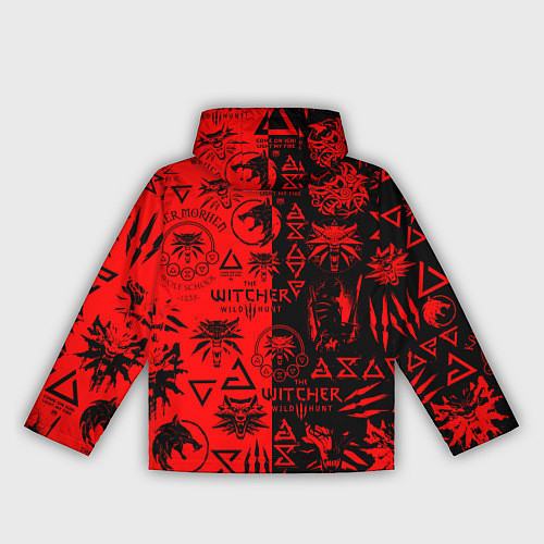 Женская ветровка THE WITCHER LOGOBOMBING BLACK RED / 3D-Белый – фото 2