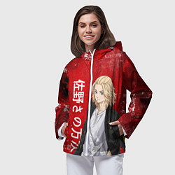 Ветровка с капюшоном женская МАЙКИ МАНДЗИРО ТОСВА RED, цвет: 3D-белый — фото 2
