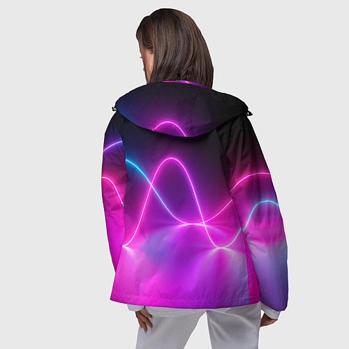 Женская ветровка Лучи света pink theme / 3D-Черный – фото 4