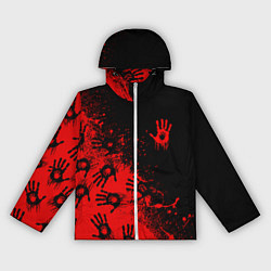 Ветровка с капюшоном женская Death Stranding Отпечаток рук паттерн, цвет: 3D-белый