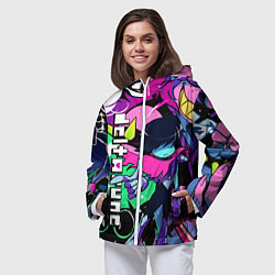 Ветровка с капюшоном женская Deltarune Дельта Руна, цвет: 3D-белый — фото 2