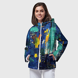 Ветровка с капюшоном женская КРАСКА PAINT, цвет: 3D-белый — фото 2