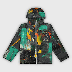 Ветровка с капюшоном женская Пятна краски, цвет: 3D-белый