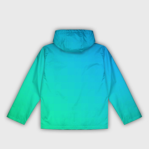 Женская ветровка Бирюзовый градиент В небольшую клеточку / 3D-Белый – фото 2