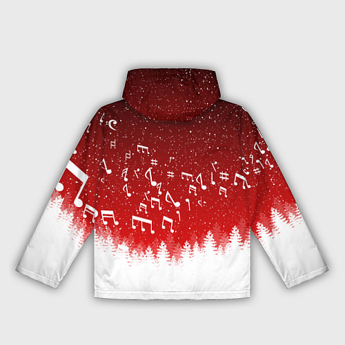 Женская ветровка МУЗЫКАЛЬНАЯ НОВОГОДНЯЯ НОЧЬ 2022 НОВЫЙ ГОД / 3D-Черный – фото 2