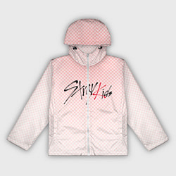 Ветровка с капюшоном женская Stray kids лого, K-pop ромбики, цвет: 3D-белый