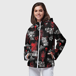 Ветровка с капюшоном женская WATCH DOGS LEGION REVOLUTION PATTERN, цвет: 3D-белый — фото 2