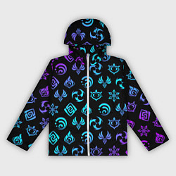 Ветровка с капюшоном женская NEON SYMBOL HERO GENSHIN IMPACT, цвет: 3D-белый