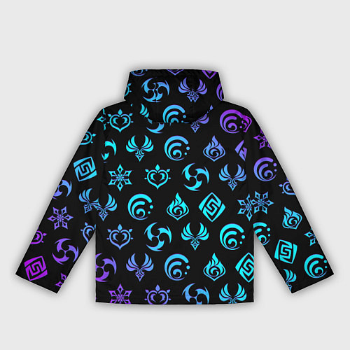 Женская ветровка NEON SYMBOL HERO GENSHIN IMPACT / 3D-Черный – фото 2