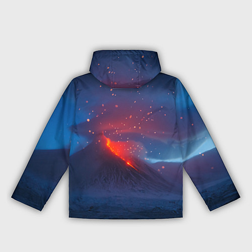 Женская ветровка Извержение вулкана ночью / 3D-Белый – фото 2