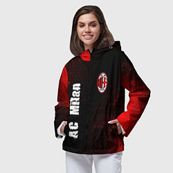 Ветровка с капюшоном женская AC MILAN AC Milan Графика, цвет: 3D-черный — фото 2