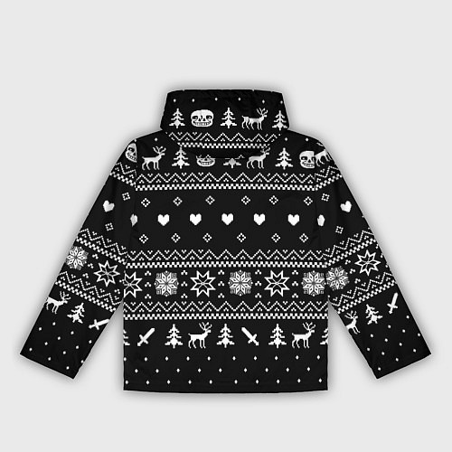 Женская ветровка НОВОГОДНИЙ СВИТЕР UNDERTALE SANS ЧЁРНЫЙ / 3D-Белый – фото 2