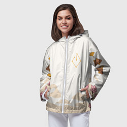 Ветровка с капюшоном женская ДЖУН ЛИ МОТИВЫ ГЕО АРХОНТ, цвет: 3D-белый — фото 2