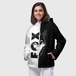 Ветровка с капюшоном женская FOX Лис, цвет: 3D-белый — фото 2