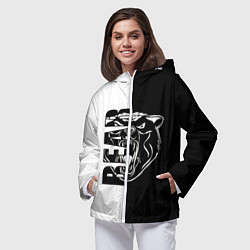 Ветровка с капюшоном женская BEAR Медведь, цвет: 3D-белый — фото 2