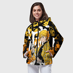 Ветровка с капюшоном женская ЗЕНИЦУ ZENITSU СТИЛЬ ГРОМА, цвет: 3D-черный — фото 2