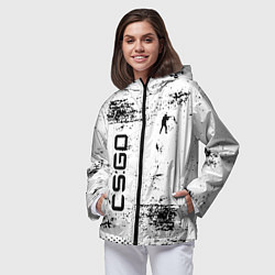 Ветровка с капюшоном женская Кс го : cs go, цвет: 3D-черный — фото 2