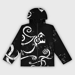 Женская ветровка ТАТУИРОВКА ДРАКЕНА WHITE AND BLACK