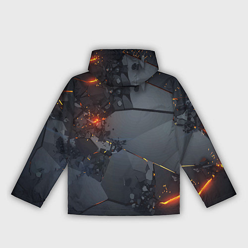 Женская ветровка НЕОНОВЫЙ ВЗРЫВ ПЛИТЫ, ОБЛОМКИ NEON EXPLOSION / 3D-Белый – фото 2