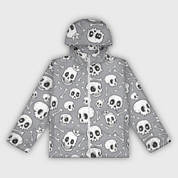 Ветровка с капюшоном женская Skulls & bones, цвет: 3D-белый
