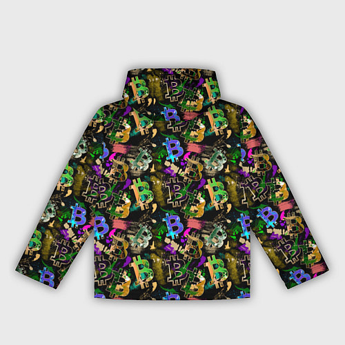 Женская ветровка Bitcoin Биткоины / 3D-Черный – фото 2