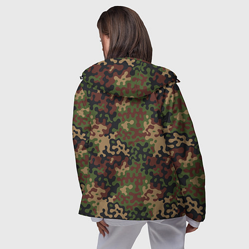 Женская ветровка Военный Камуфляж Military / 3D-Черный – фото 4