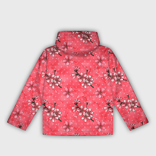 Женская ветровка Сакура красная / 3D-Белый – фото 2
