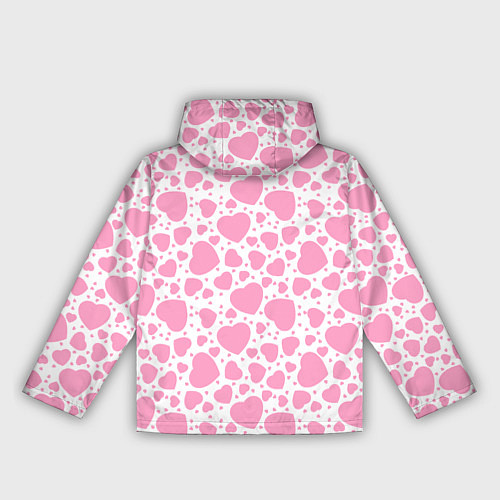 Женская ветровка Розовые Сердечки LOVE / 3D-Белый – фото 2