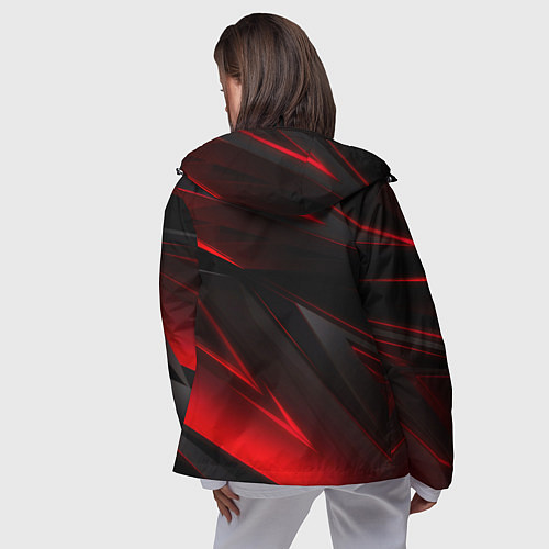 Женская ветровка Mercedes-Benz Геометрия / 3D-Черный – фото 4