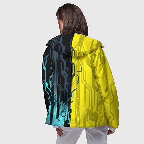 Женская ветровка CYBERPUNK 2077 Логотип / 3D-Черный – фото 4