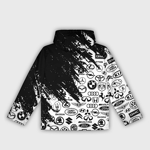 Женская ветровка Subaru - Паттерн логотипов авто / 3D-Белый – фото 2