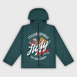 Ветровка с капюшоном женская Italy Италия, цвет: 3D-черный