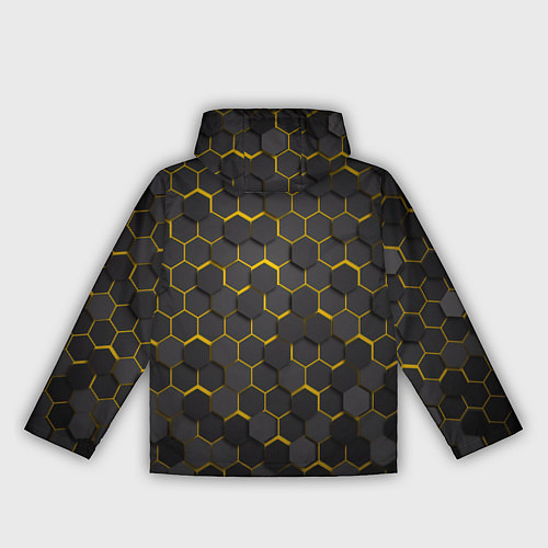 Женская ветровка Lamborghini - Золотые соты / 3D-Черный – фото 2