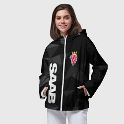 Ветровка с капюшоном женская SAAB , СААБ, цвет: 3D-белый — фото 2